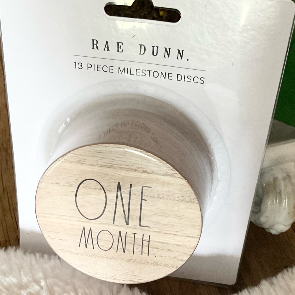 Rae Dunn Wooden Milestone Discs 13 Pieces NWT